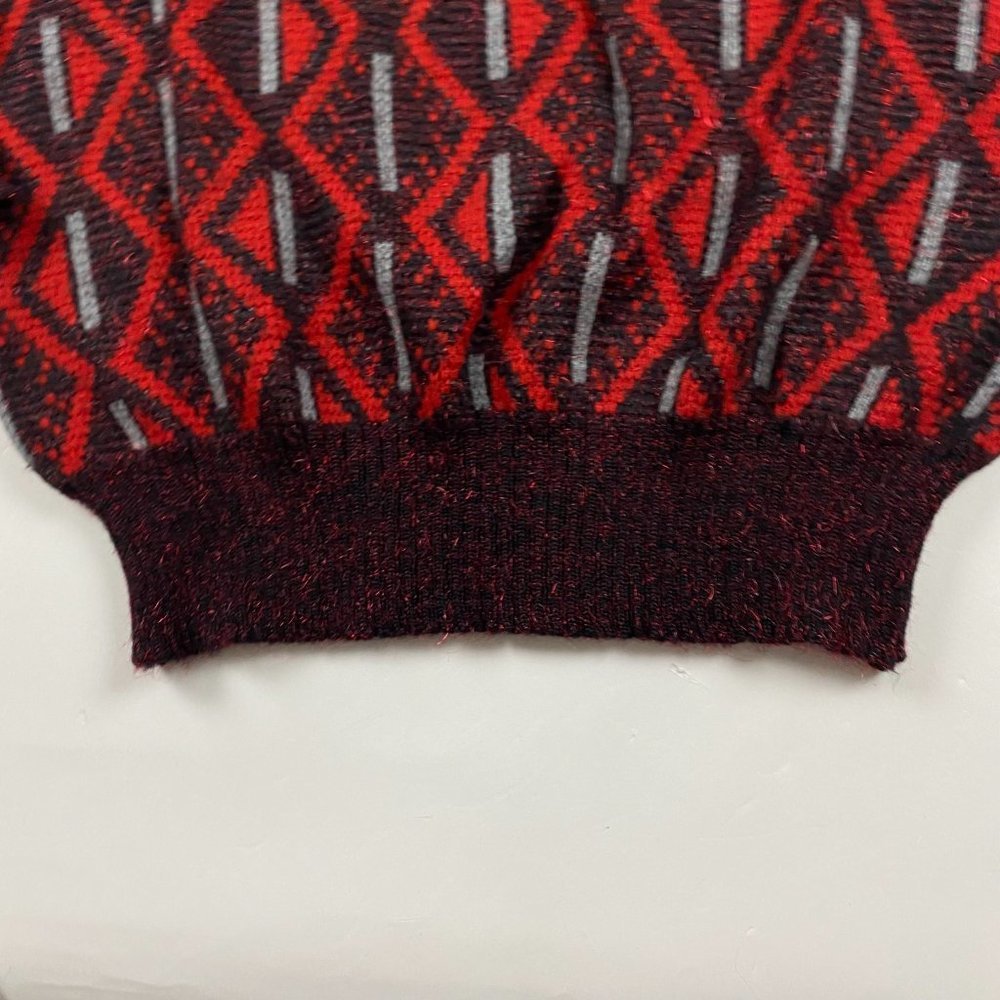 Vintage NWOT Knightsbridge Abstract Geometric Sweater Men's Medium Dad Grandpa - Picture 3 of 9